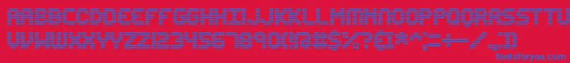 Czcionka EditUndoLineBrk – niebieskie czcionki na czerwonym tle
