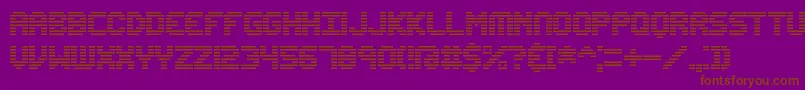 EditUndoLineBrk-Schriftart – Braune Schriften auf violettem Hintergrund