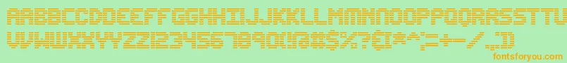 EditUndoLineBrk Font – Orange Fonts on Green Background