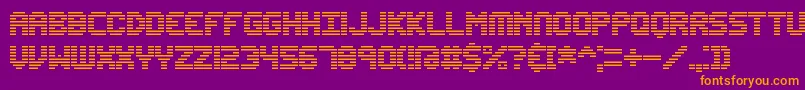 EditUndoLineBrk Font – Orange Fonts on Purple Background