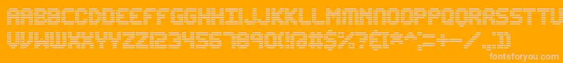 EditUndoLineBrk-fontti – vaaleanpunaiset fontit oranssilla taustalla