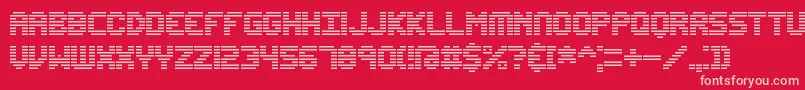 EditUndoLineBrk-Schriftart – Rosa Schriften auf rotem Hintergrund