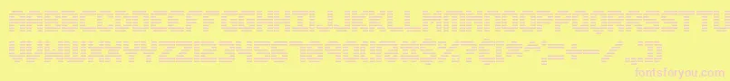 EditUndoLineBrk-fontti – vaaleanpunaiset fontit keltaisella taustalla