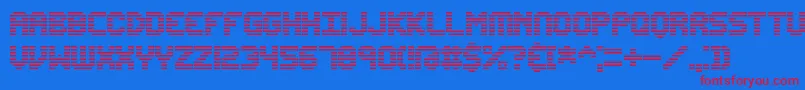 EditUndoLineBrk Font – Red Fonts on Blue Background