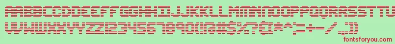 EditUndoLineBrk Font – Red Fonts on Green Background