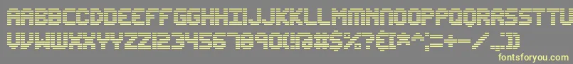 EditUndoLineBrk Font – Yellow Fonts on Gray Background