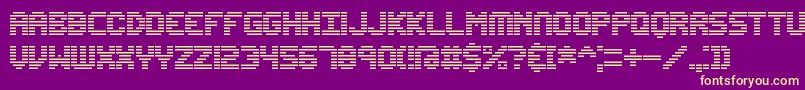 EditUndoLineBrk Font – Yellow Fonts on Purple Background