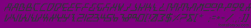 BeamRiderItalic Font – Black Fonts on Purple Background
