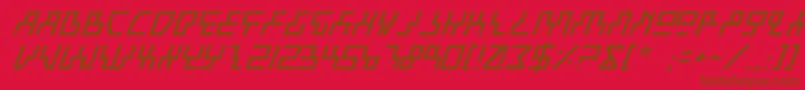 Police BeamRiderItalic – polices brunes sur fond rouge