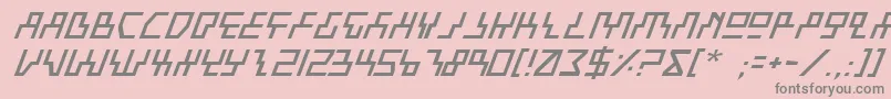 BeamRiderItalic Font – Gray Fonts on Pink Background