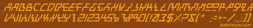 BeamRiderItalic Font – Orange Fonts on Brown Background