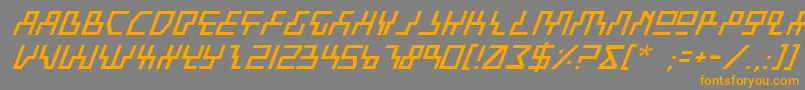 BeamRiderItalic Font – Orange Fonts on Gray Background