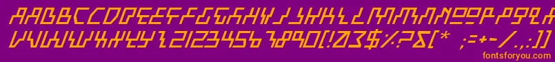 BeamRiderItalic Font – Orange Fonts on Purple Background