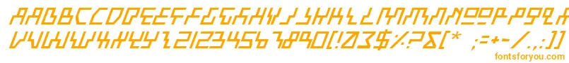 フォントBeamRiderItalic – 白い背景にオレンジのフォント