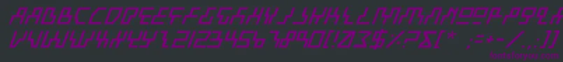BeamRiderItalic Font – Purple Fonts on Black Background