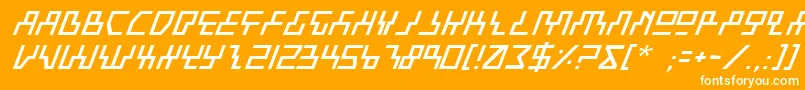 BeamRiderItalic Font – White Fonts on Orange Background
