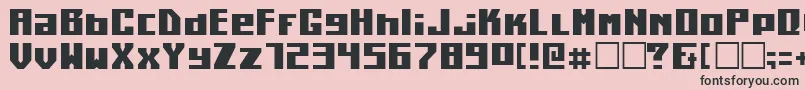 KilotonCondensed Font – Black Fonts on Pink Background