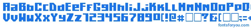 フォントKilotonCondensed – 白い背景に青い文字