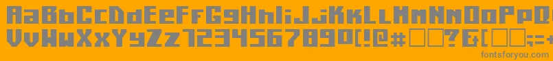 KilotonCondensed Font – Gray Fonts on Orange Background