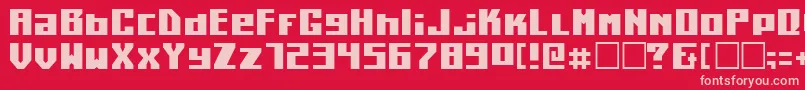 フォントKilotonCondensed – 赤い背景にピンクのフォント