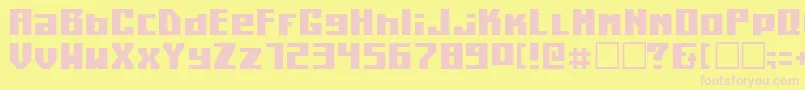 KilotonCondensed Font – Pink Fonts on Yellow Background