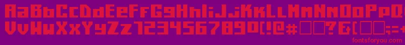 KilotonCondensed Font – Red Fonts on Purple Background