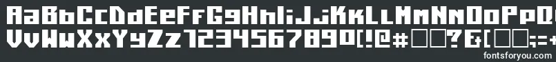 フォントKilotonCondensed – 黒い背景に白い文字