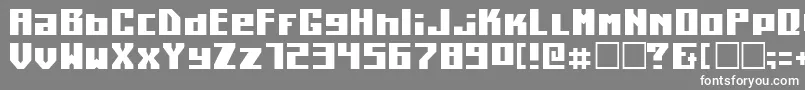 フォントKilotonCondensed – 灰色の背景に白い文字