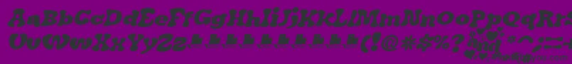 JAirplaneSwashItalicFont Font – Black Fonts on Purple Background