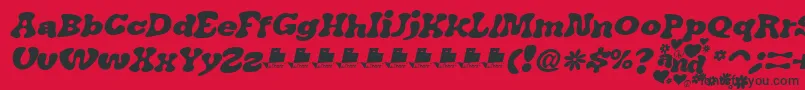 JAirplaneSwashItalicFont Font – Black Fonts on Red Background