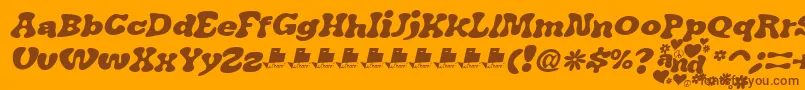 More about JAirplaneSwashItalicFont Font JAirplaneSwashItalicFont Font – Brown Fonts on Orange Background