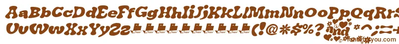 Шрифт JAirplaneSwashItalicFont – коричневые шрифты на белом фоне