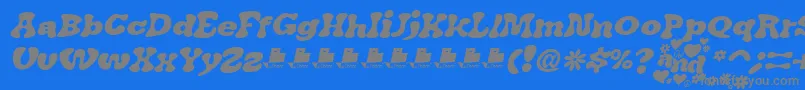 JAirplaneSwashItalicFont Font – Gray Fonts on Blue Background