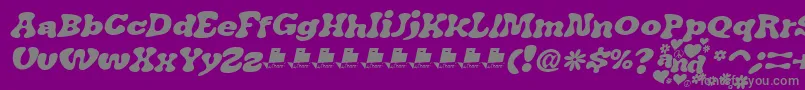 JAirplaneSwashItalicFont Font – Gray Fonts on Purple Background