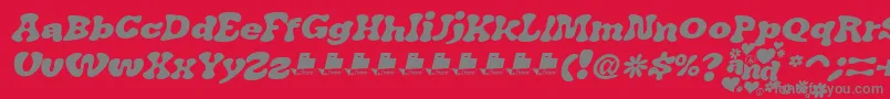 Czcionka JAirplaneSwashItalicFont – szare czcionki na czerwonym tle
