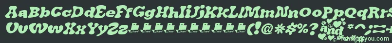 JAirplaneSwashItalicFont Font – Green Fonts on Black Background