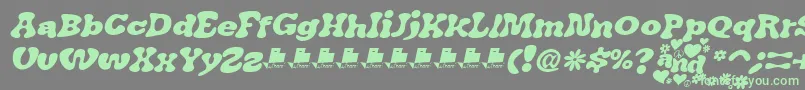 JAirplaneSwashItalicFont Font – Green Fonts on Gray Background
