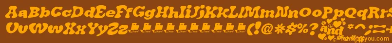JAirplaneSwashItalicFont Font – Orange Fonts on Brown Background