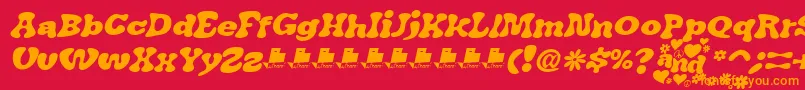 JAirplaneSwashItalicFont Font – Orange Fonts on Red Background