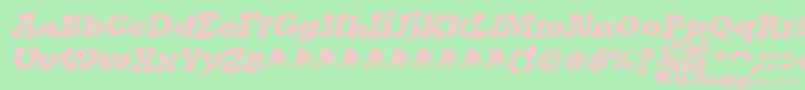 JAirplaneSwashItalicFont Font – Pink Fonts on Green Background