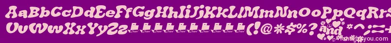 JAirplaneSwashItalicFont Font – Pink Fonts on Purple Background