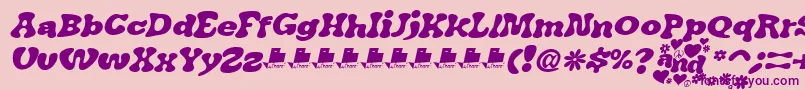 JAirplaneSwashItalicFont Font – Purple Fonts on Pink Background