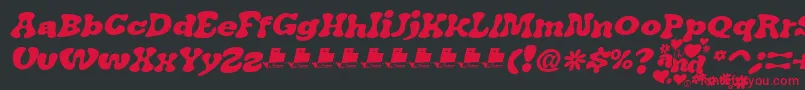 JAirplaneSwashItalicFont Font – Red Fonts on Black Background