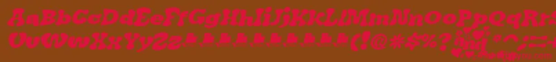 JAirplaneSwashItalicFont Font – Red Fonts on Brown Background