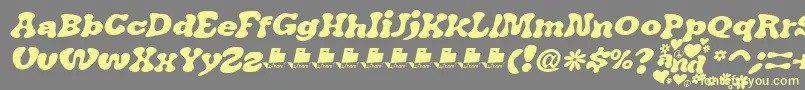 JAirplaneSwashItalicFont Font – Yellow Fonts on Gray Background