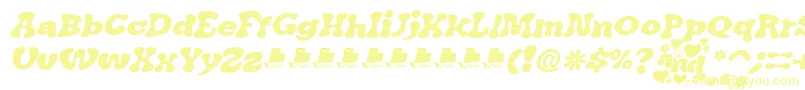Шрифт JAirplaneSwashItalicFont – жёлтые шрифты