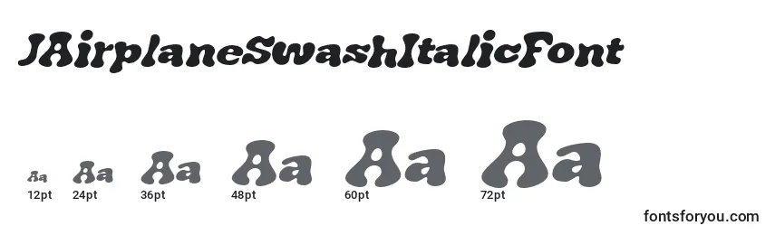 JAirplaneSwashItalicFont Font Sizes
