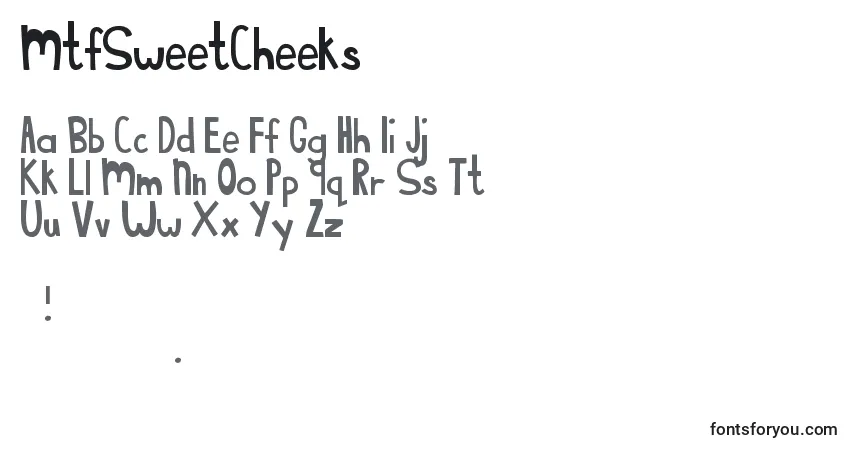 Schriftart MtfSweetCheeks – Alphabet, Zahlen, spezielle Symbole
