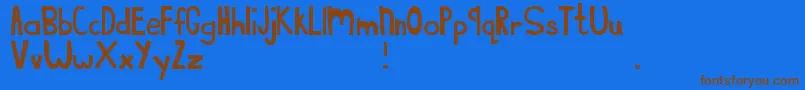 MtfSweetCheeks Font – Brown Fonts on Blue Background