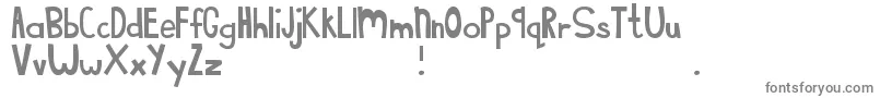 フォントMtfSweetCheeks – 白い背景に灰色の文字